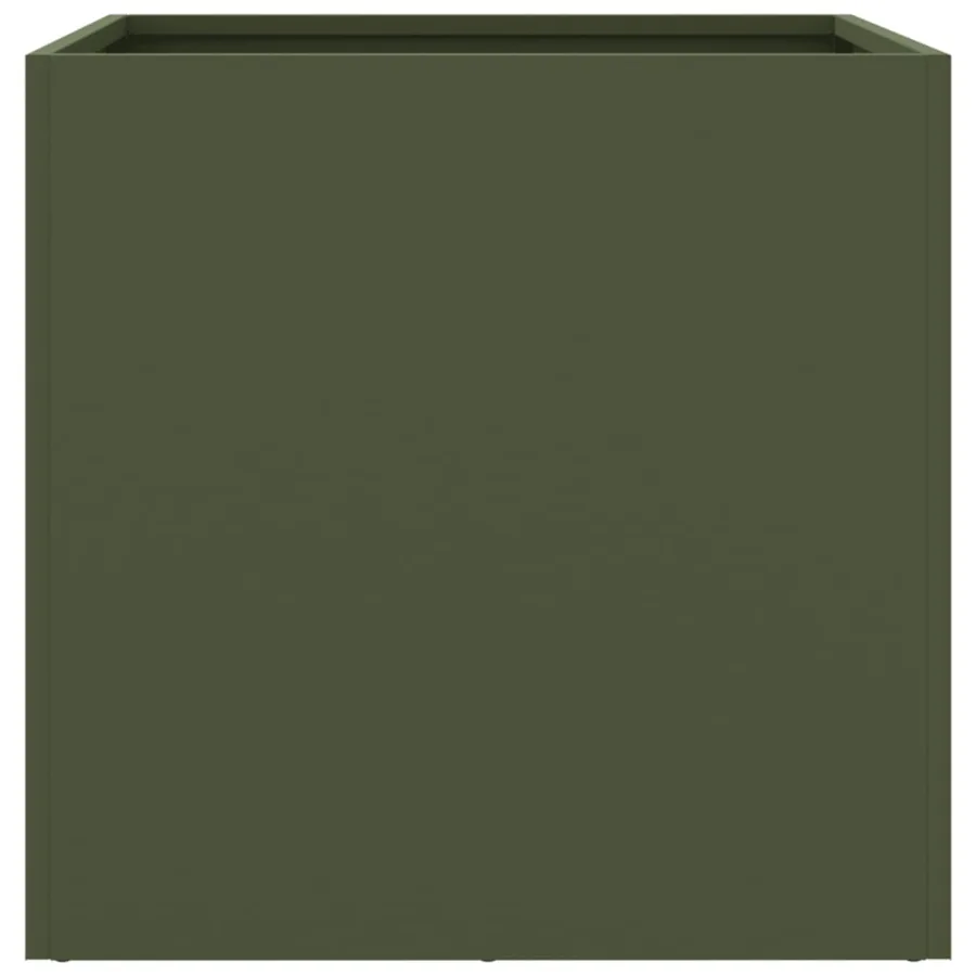 Jardinières 2 pcs vert olive 49x47x46 cm acier - 6