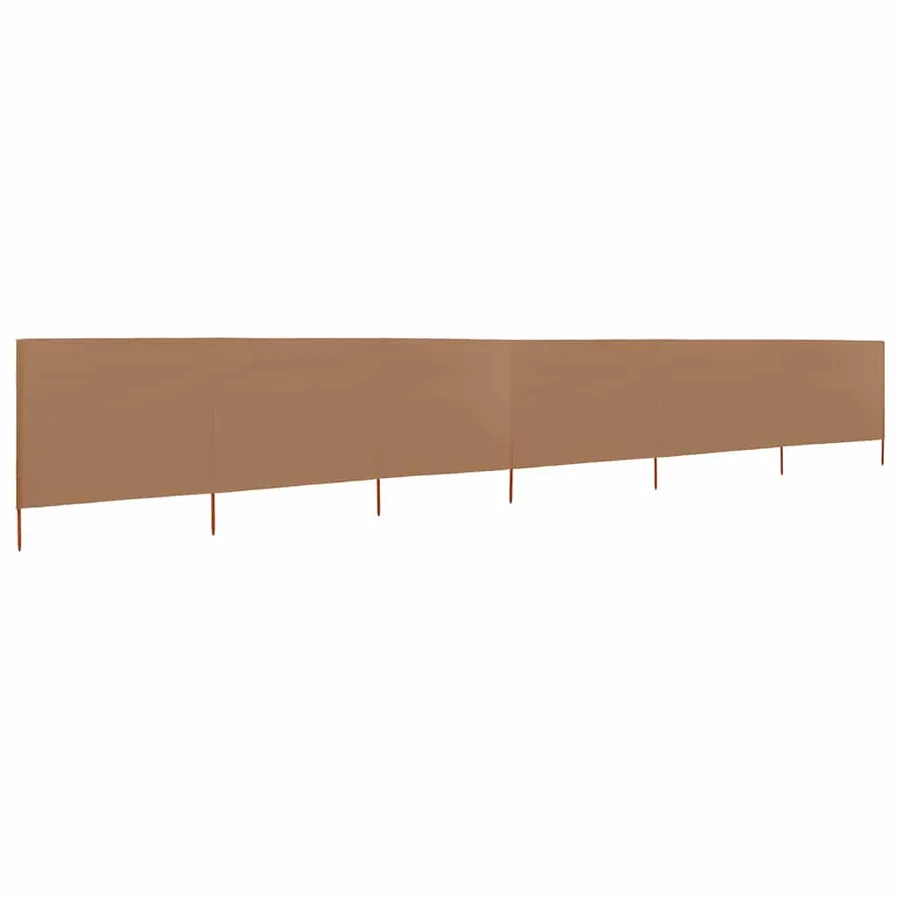 Paravent 6 panneaux Tissu 800 x 160 cm Taupe - 2