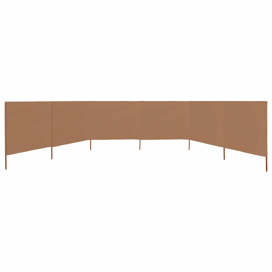 Paravent 6 panneaux Tissu 800 x 160 cm Taupe - 3