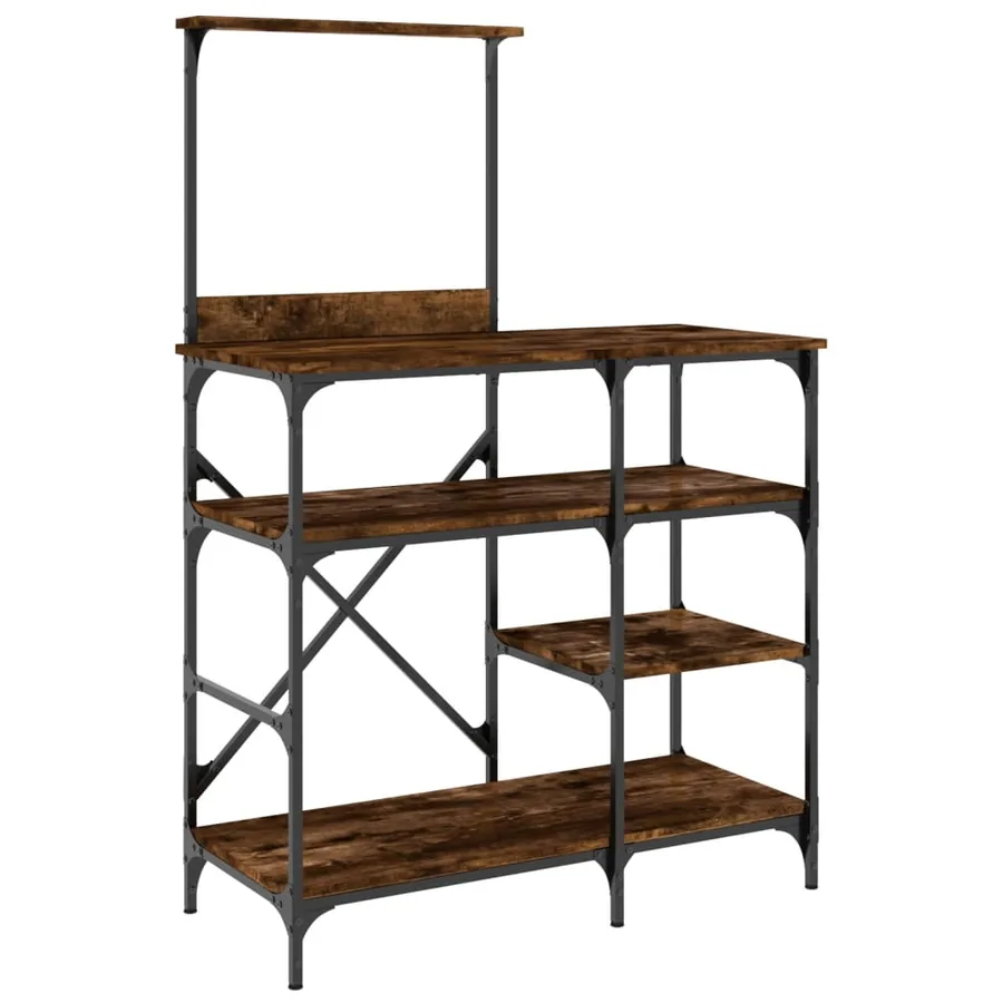 Support de boulanger chêne fumé 90x40x132 cm - 2