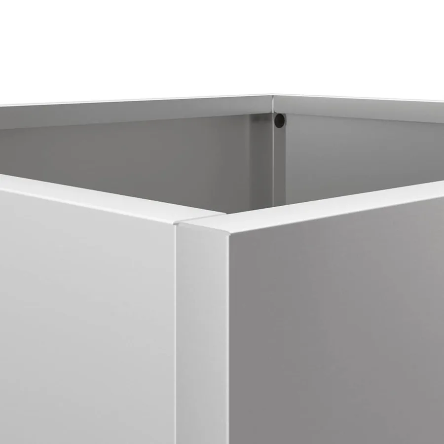 Jardinières 2 pcs argenté 42x40x39 cm acier galvanisé - 8