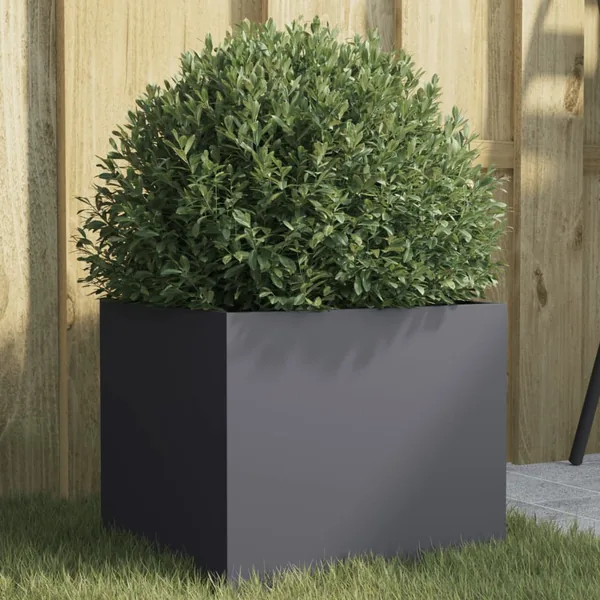 Jardinière anthracite 32x30x29 cm acier