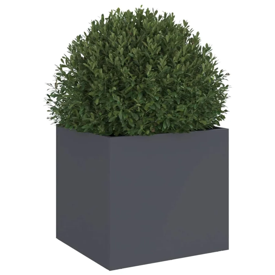 Jardinière anthracite 32x30x29 cm acier - 4