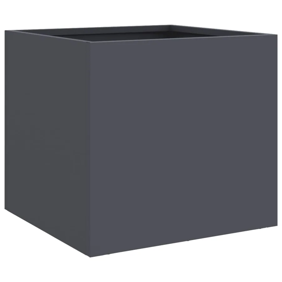 Jardinière anthracite 32x30x29 cm acier - 7
