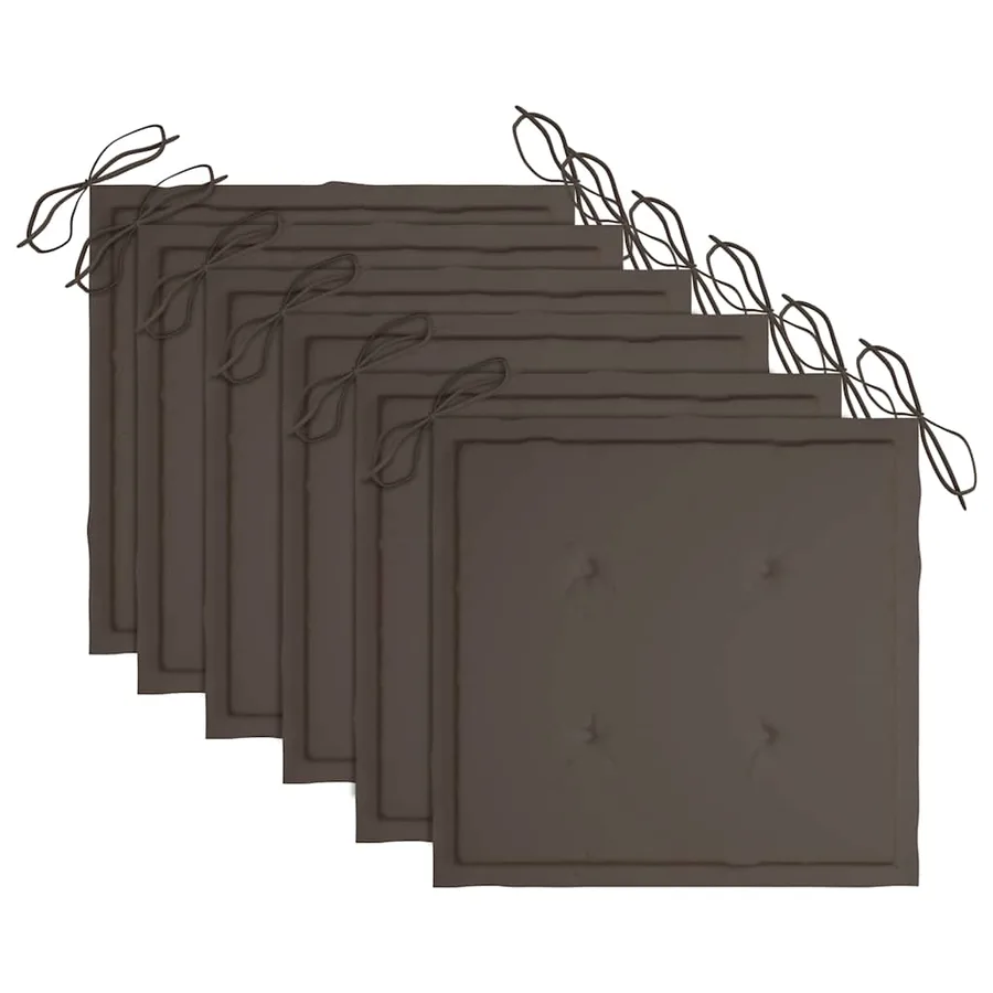 Chaises pliables de jardin avec coussins lot de 6 Bois de teck - 19