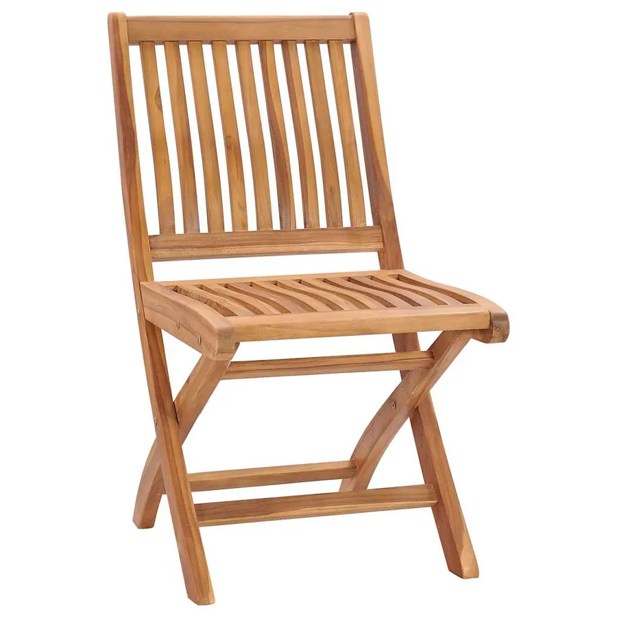 Chaises pliables de jardin avec coussins lot de 6 Bois de teck - 4