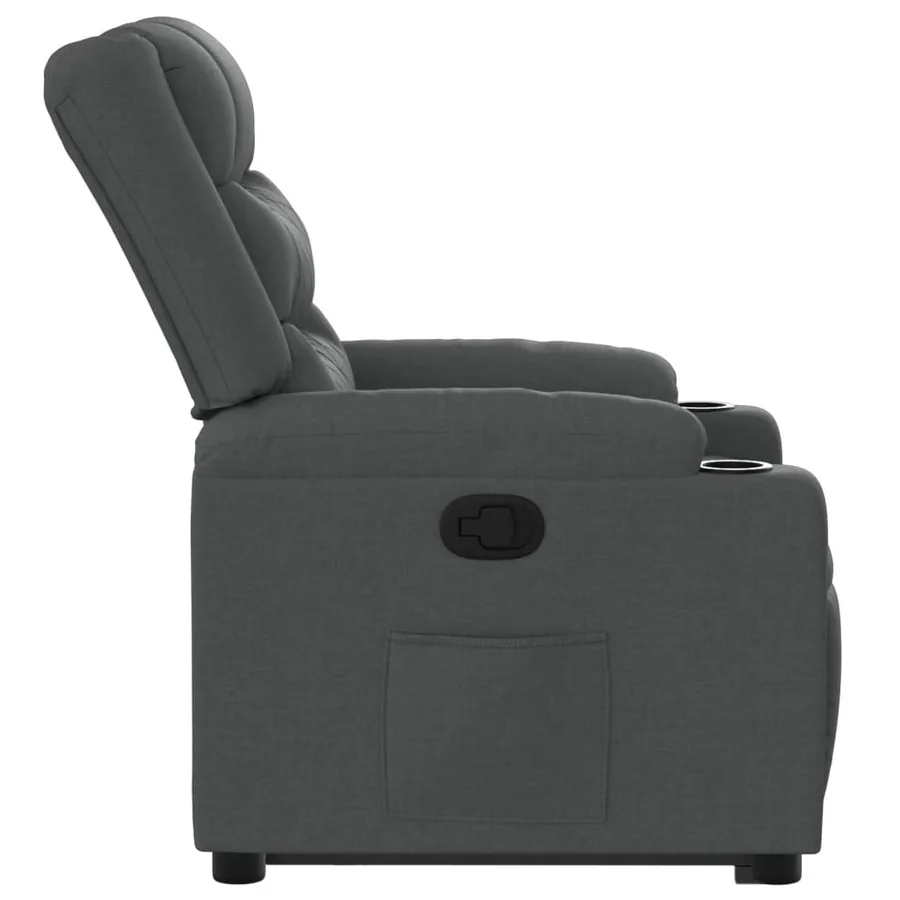Fauteuil inclinable Gris foncé Tissu - 10