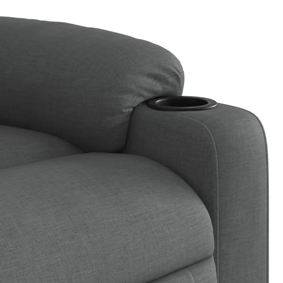 Fauteuil inclinable Gris foncé Tissu - 11