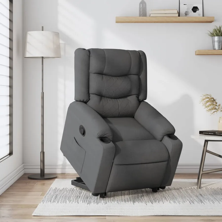 Fauteuil inclinable Gris foncé Tissu - 16