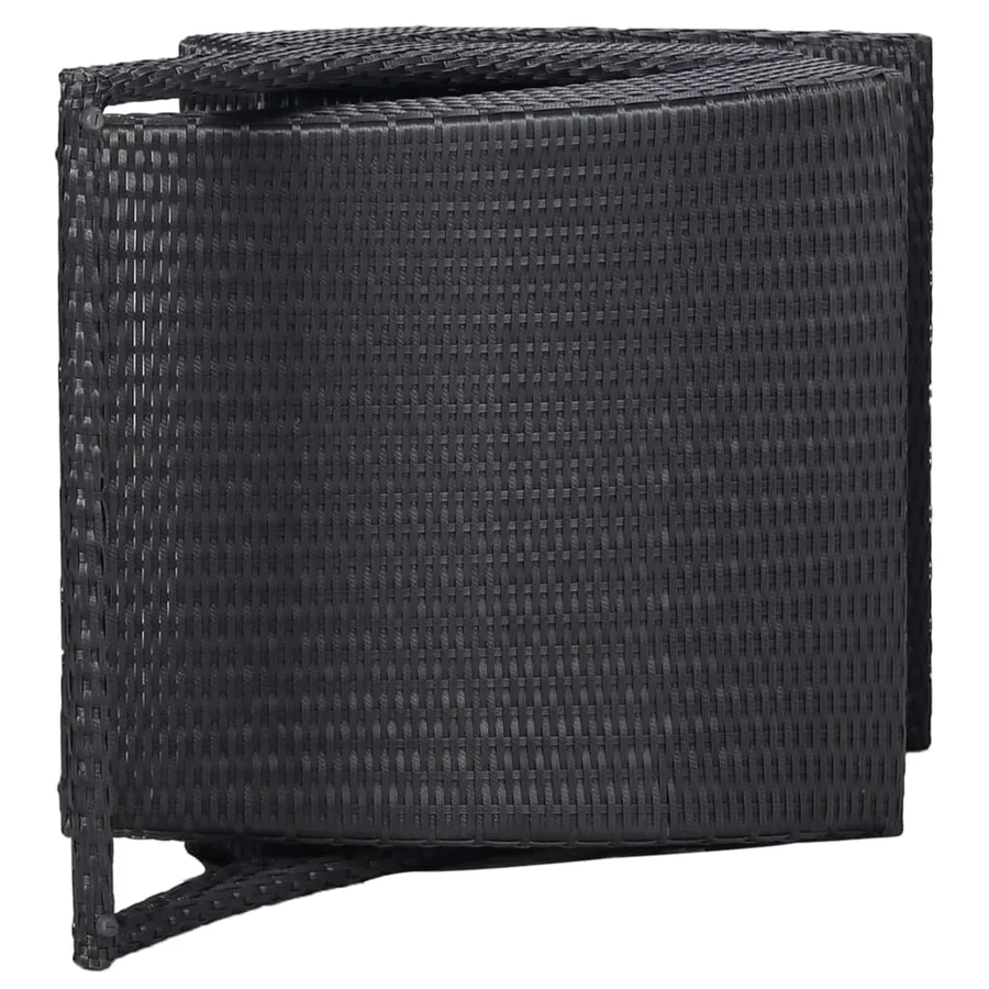 Transat avec coussin Résine tressée Noir - 5