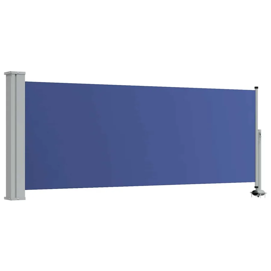 Auvent latéral rétractable de patio 100x300 cm Bleu - 2