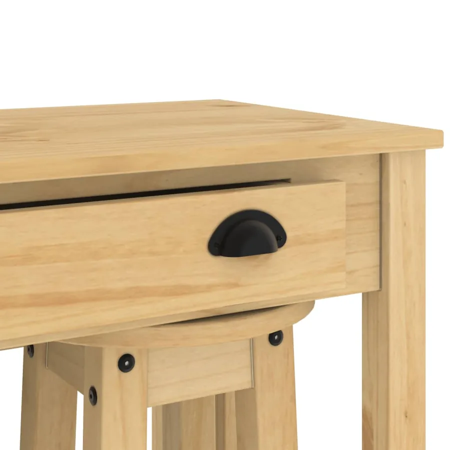 Ensemble de bar 5 pcs Bois de pin massif - 9