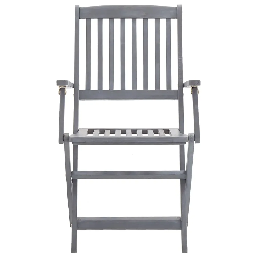 Chaises pliables d'extérieur lot de 6 et coussins Bois d'acacia - 5