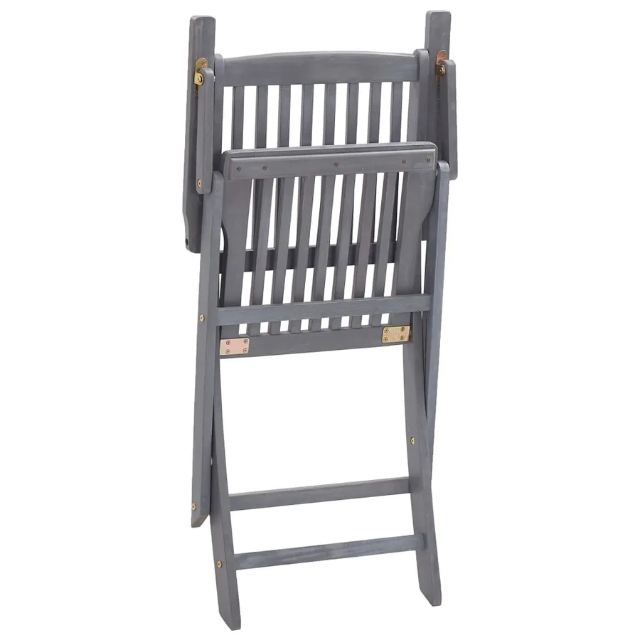 Chaises pliables d'extérieur lot de 6 et coussins Bois d'acacia - 6