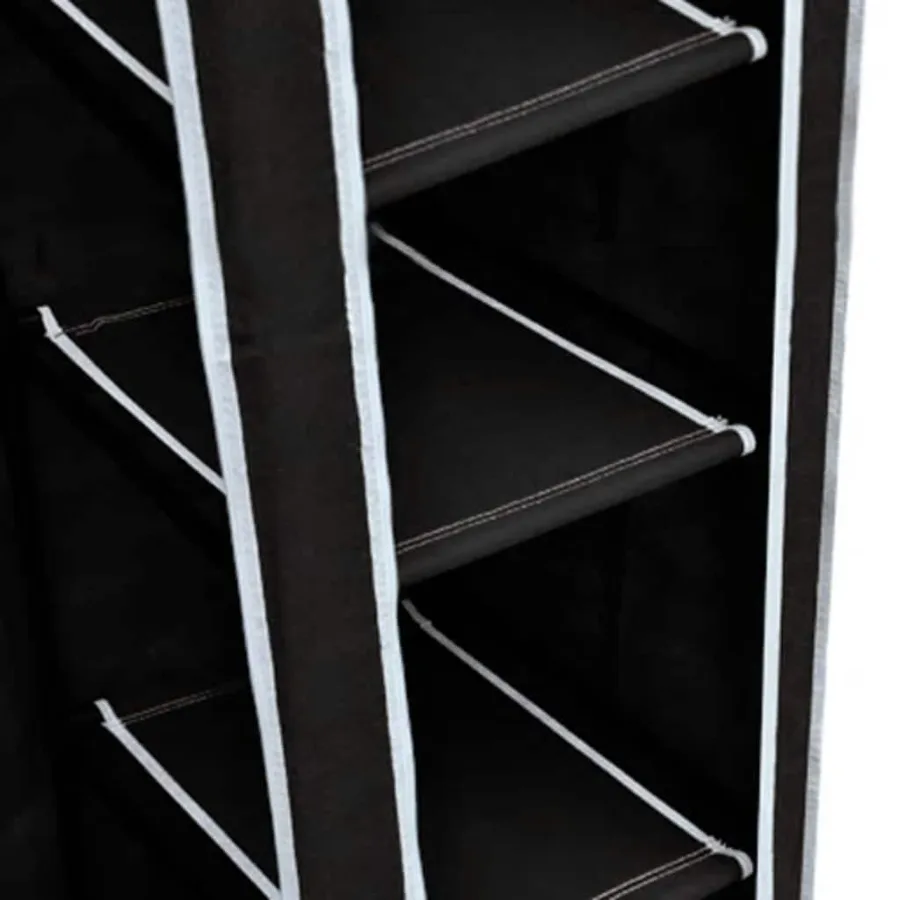 Garde-robe pliable Noir 110 x 45 x 175 cm - 6