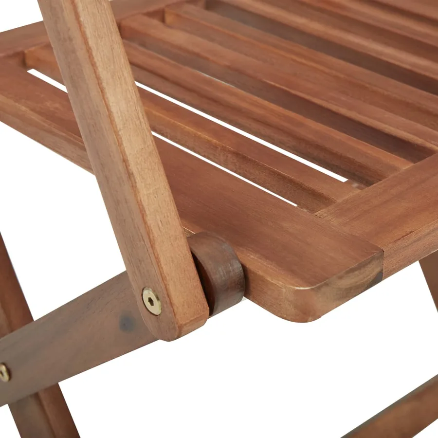 Chaises pliables de jardin lot de 6 avec coussins Bois d'acacia - 8