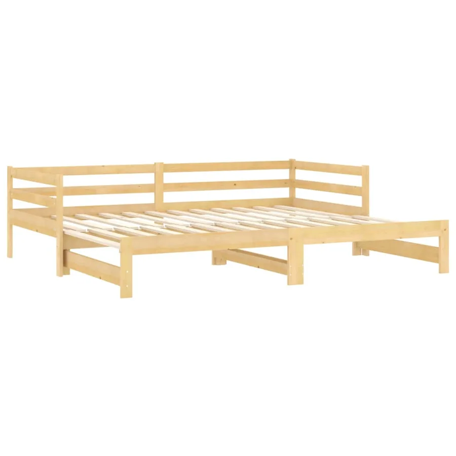 Lit coulissant 2x(90x200) cm Bois de pin massif - 4
