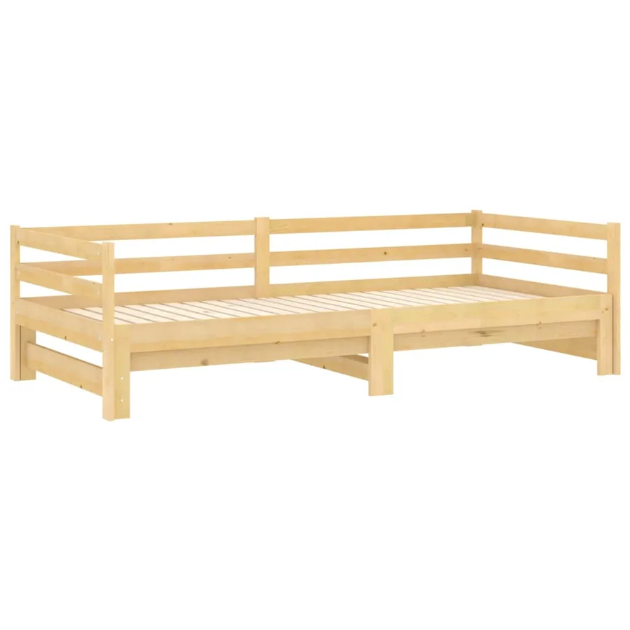 Lit coulissant 2x(90x200) cm Bois de pin massif - 5