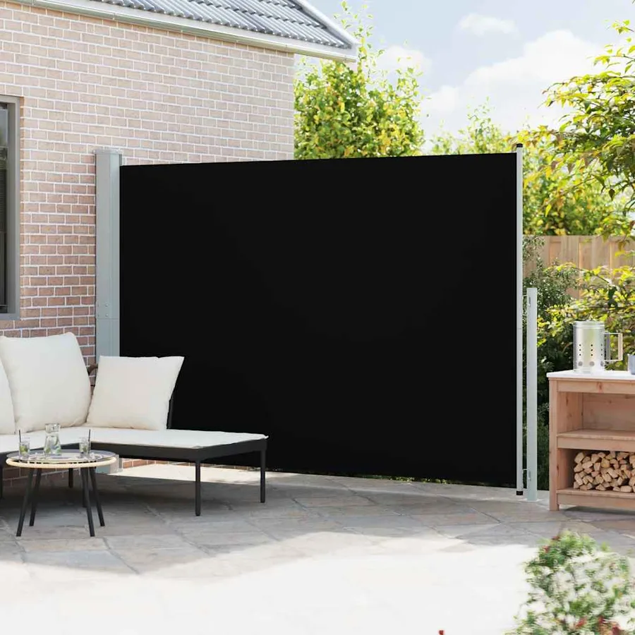 Auvent latéral rétractable de patio 200x300 cm Noir - 3
