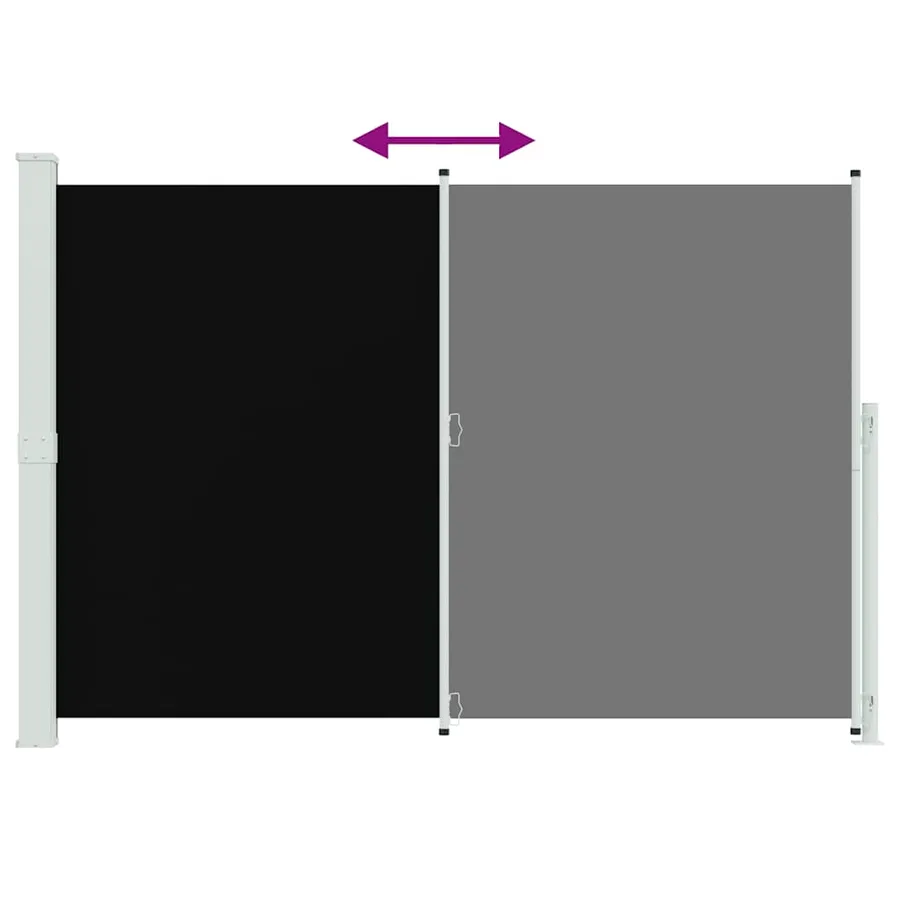 Auvent latéral rétractable de patio 200x300 cm Noir - 7