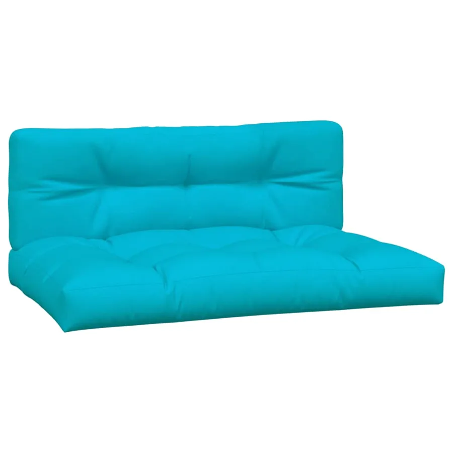 Coussins de palette lot de 2 turquoise tissu - 2