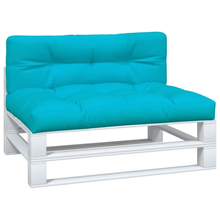Coussins de palette lot de 2 turquoise tissu - 3