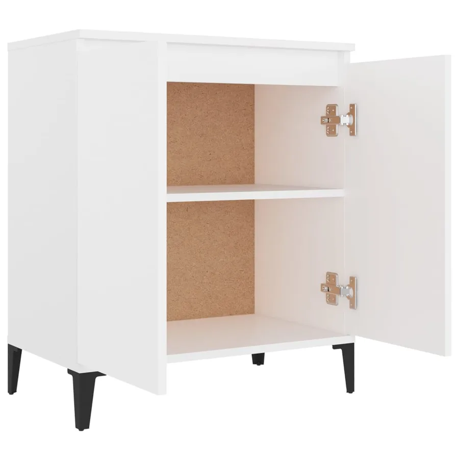 Buffet blanc 60x35x70 cm bois d'ingénierie - 4
