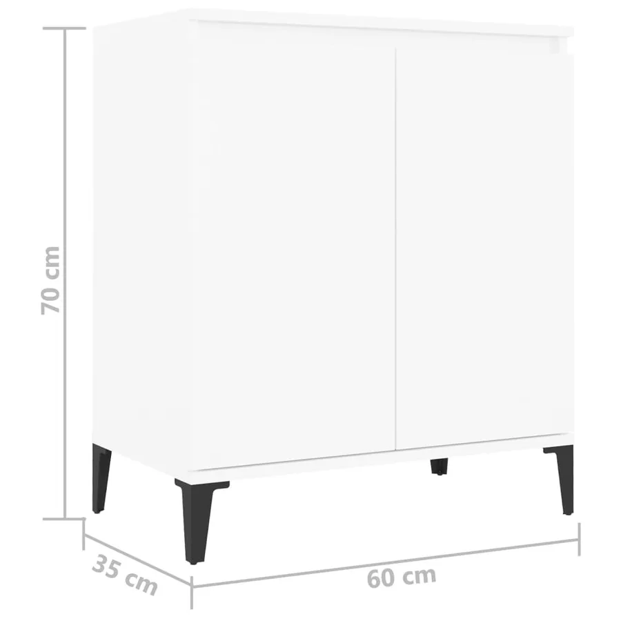 Buffet blanc 60x35x70 cm bois d'ingénierie - 7