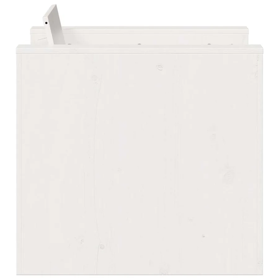 Canapé de jardin blanc 79x60x62 cm bois de pin massif - 5