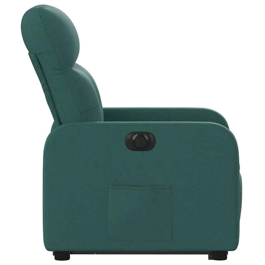Fauteuil inclinable électrique vert foncé tissu - 10
