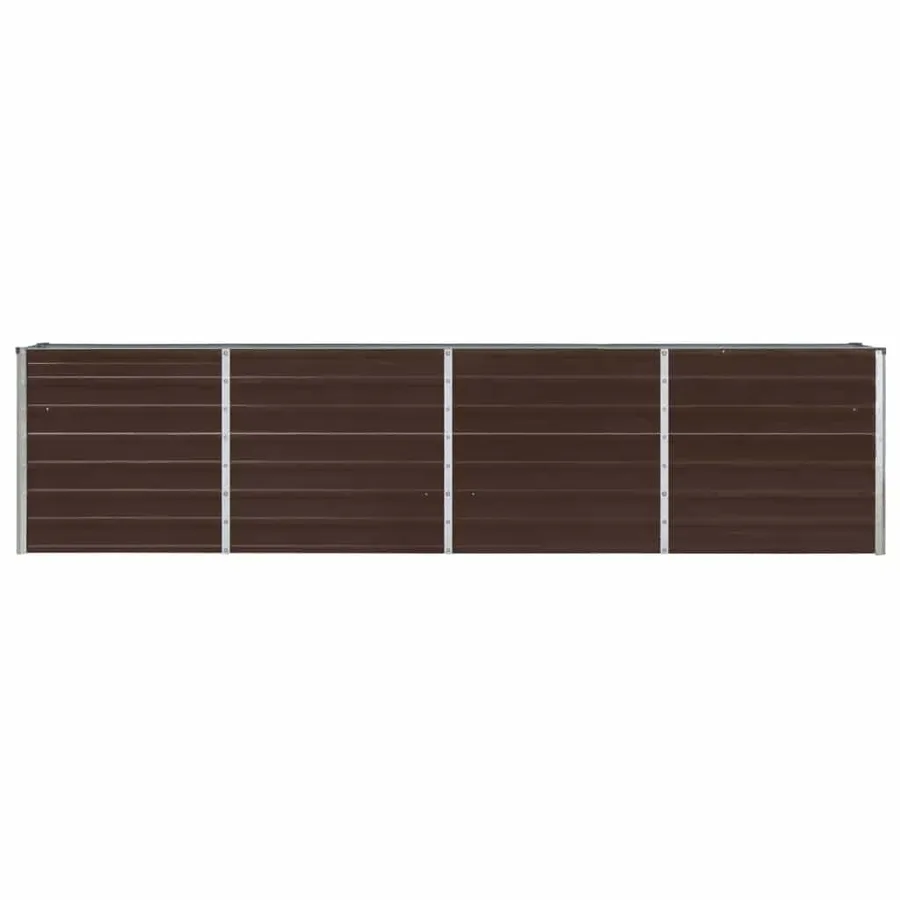 Jardinière 320x40x77 cm Acier galvanisé Marron - 5
