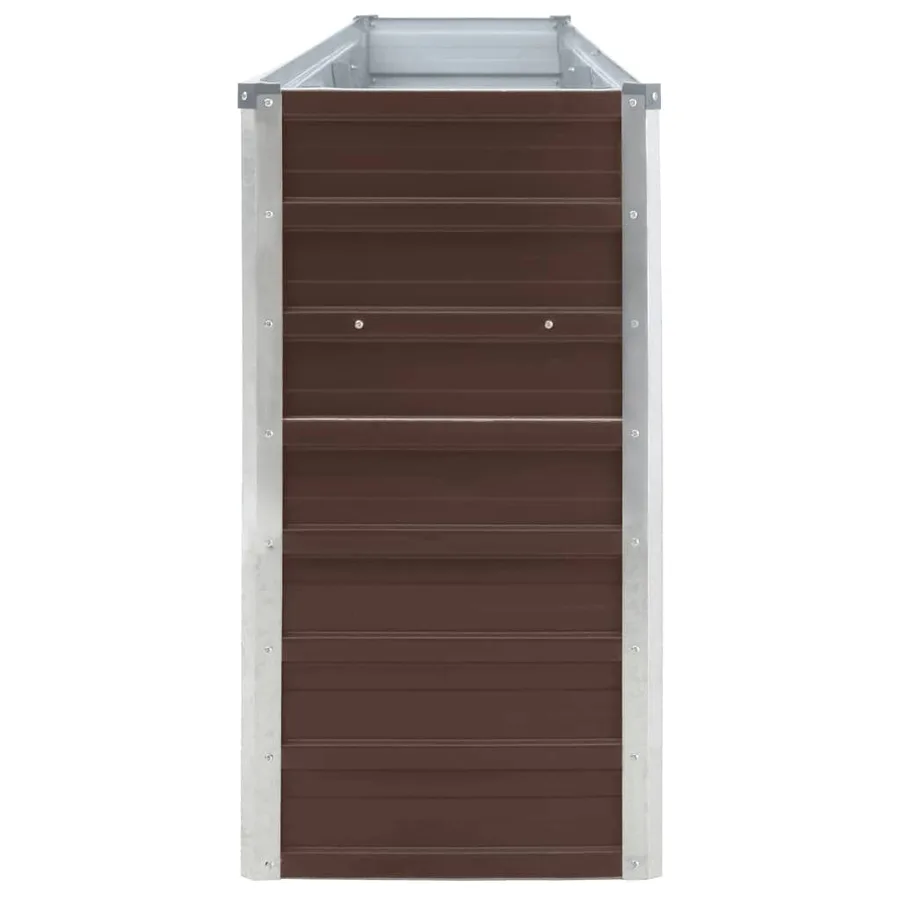Jardinière 320x40x77 cm Acier galvanisé Marron - 6