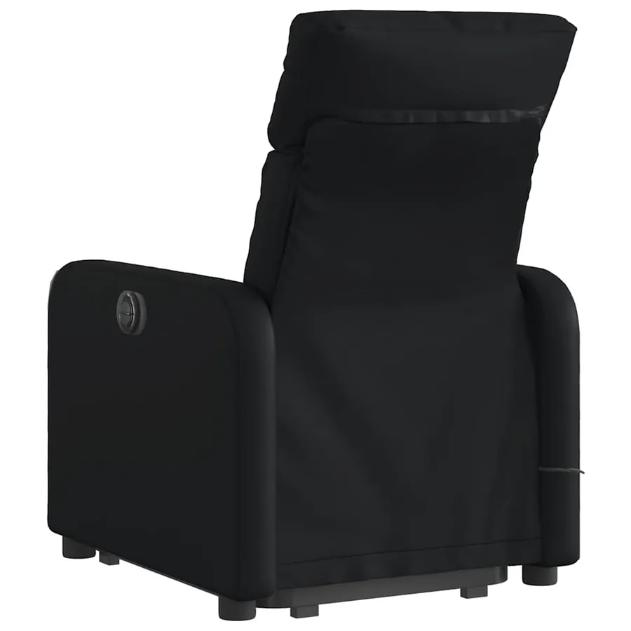 Fauteuil inclinable de massage Noir Similicuir - 5