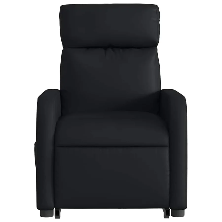 Fauteuil inclinable de massage Noir Similicuir - 9
