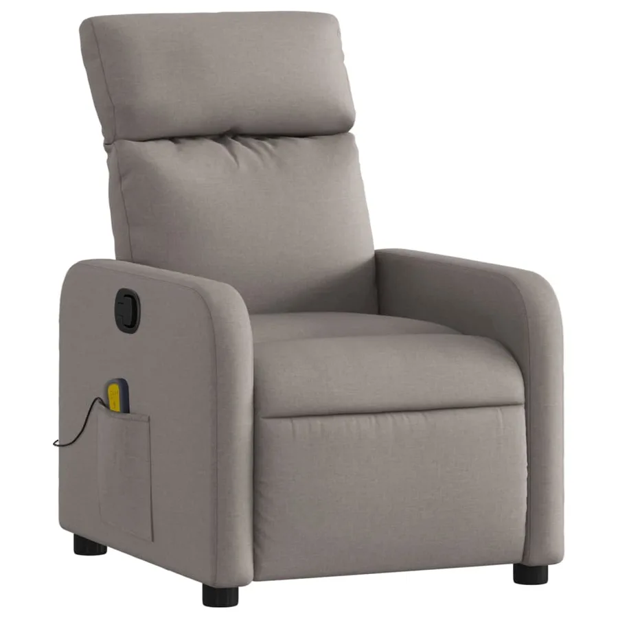 Fauteuil de massage inclinable Taupe Tissu - 3
