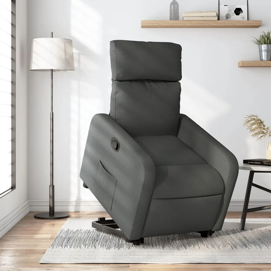 Fauteuil inclinable Gris foncé Tissu - 15