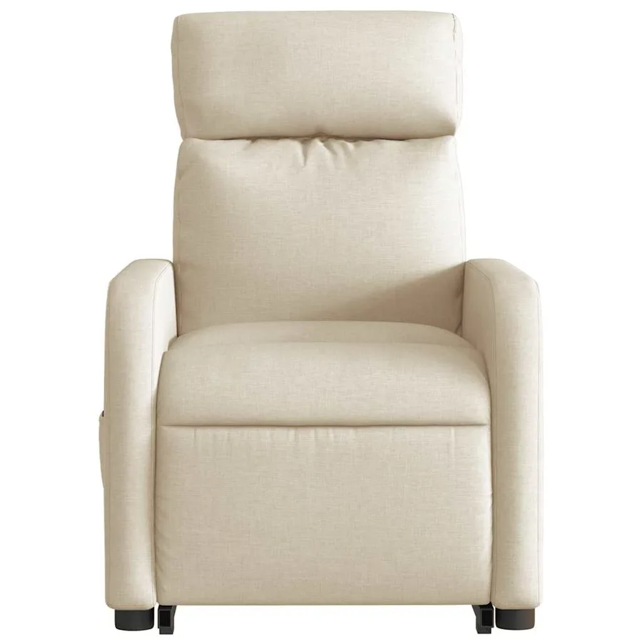 Fauteuil inclinable de massage Crème Tissu - 9