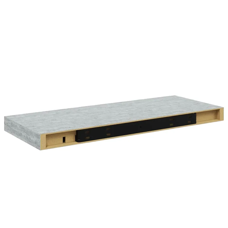 Étagère murale flottante gris béton 60x23,5x3,8 cm MDF - 8