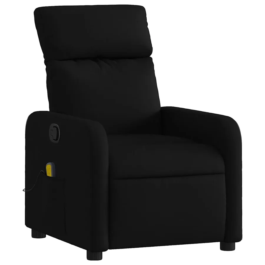 Fauteuil de massage inclinable Noir Tissu - 3
