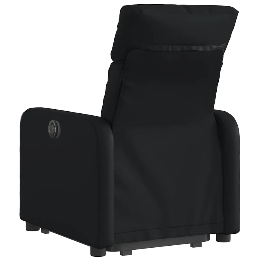 Fauteuil inclinable électrique noir similicuir - 5