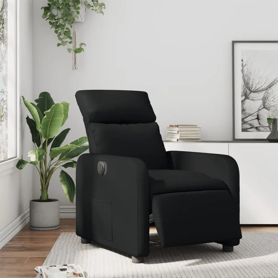Fauteuil inclinable électrique Noir Similicuir - 15