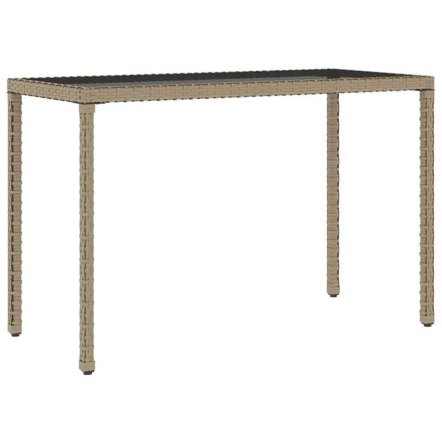 Ensemble à manger de jardin avec coussins 6pcs beige poly rotin - 8