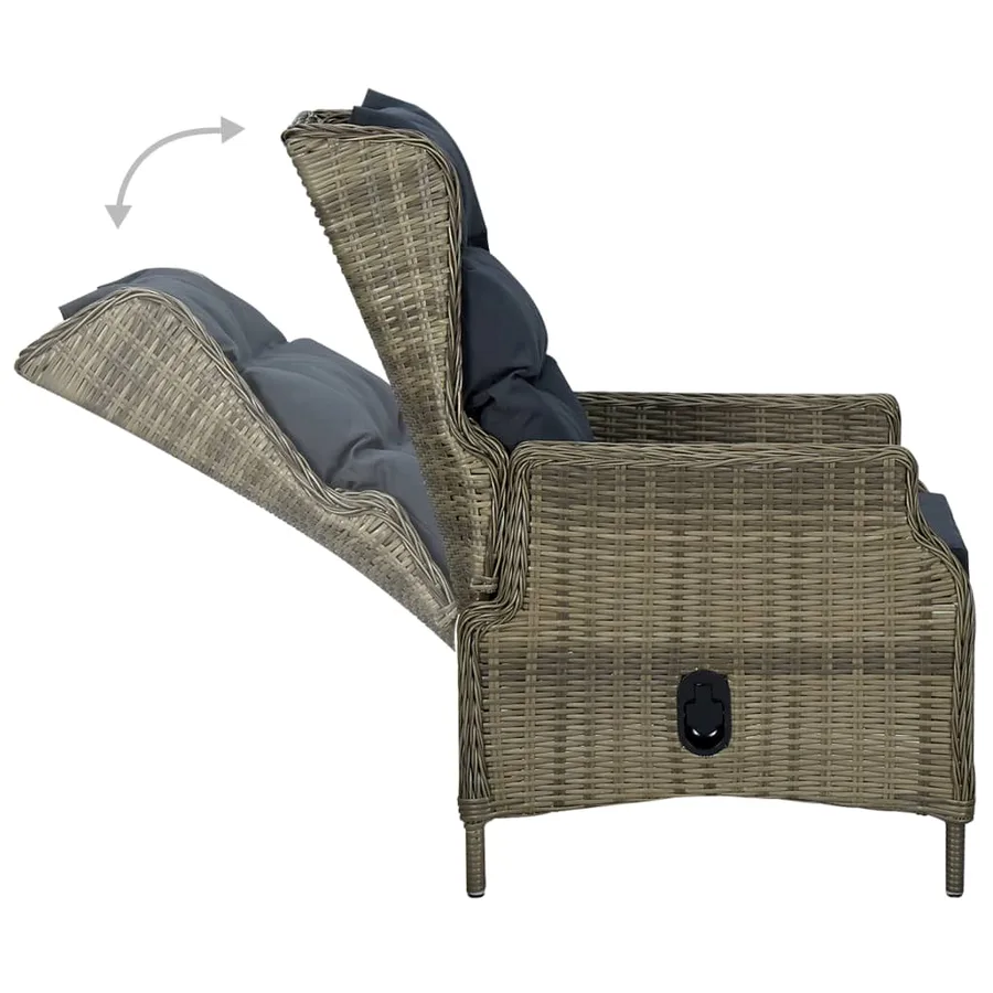 Ensemble à manger de jardin 5 pcs Marron - 7