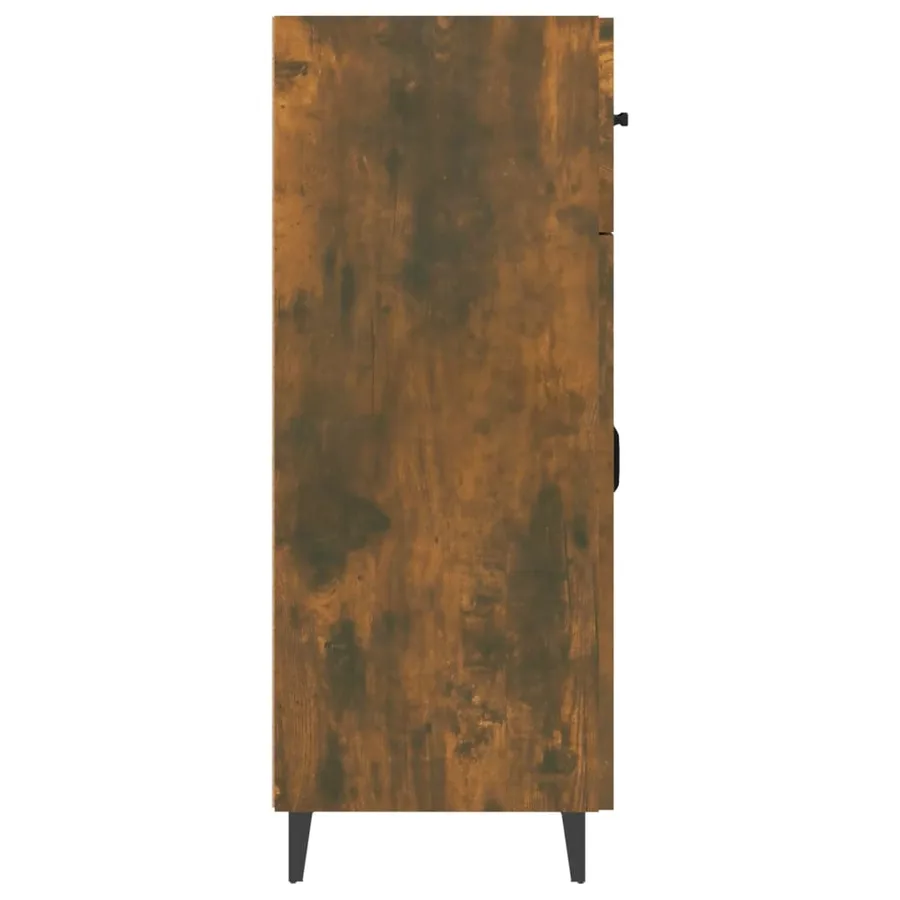 Buffet chêne fumé 69,5x34x90 cm bois d'ingénierie - 6