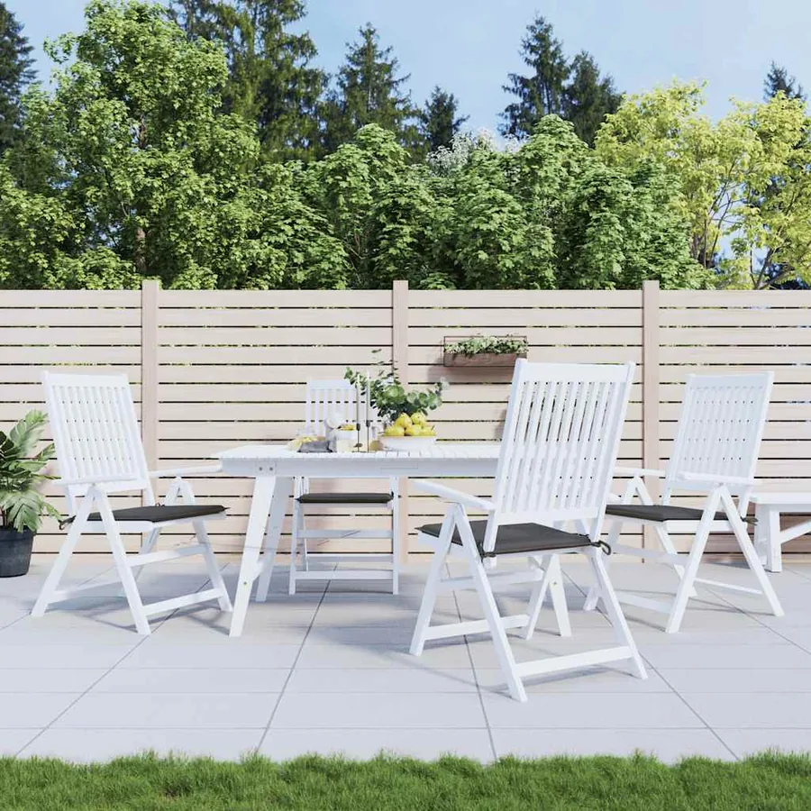 Coussins de chaise de jardin lot de 4 anthracite 40x40x4 cm