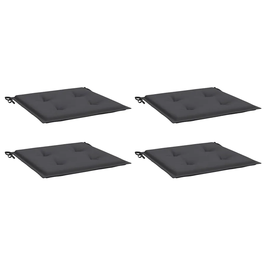 Coussins de chaise de jardin lot de 4 anthracite 40x40x4 cm - 3