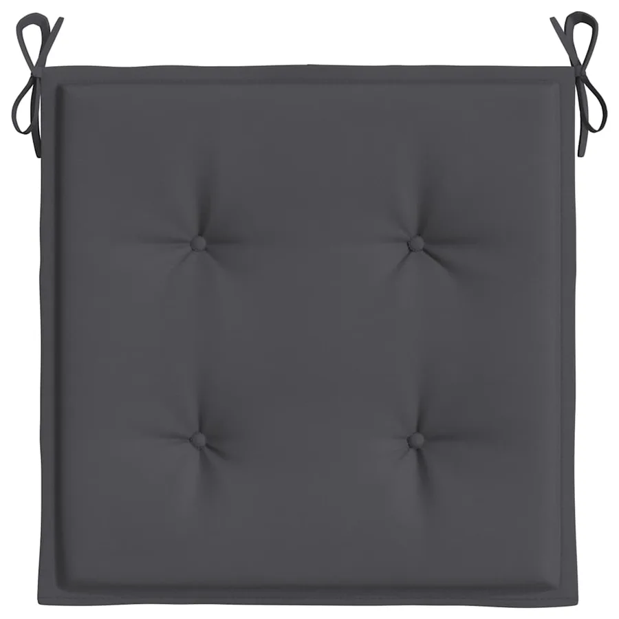 Coussins de chaise de jardin lot de 4 anthracite 40x40x4 cm - 6