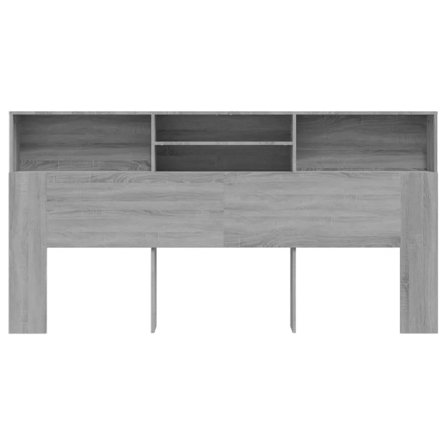 Armoire de tête de lit Sonoma gris 200x19x103,5 cm - 3