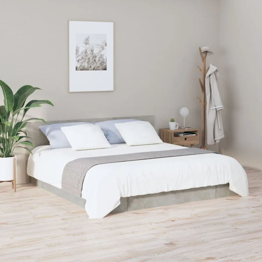 Tête de lit Gris béton 200x1,5x80 cm Bois d'ingénierie - 3