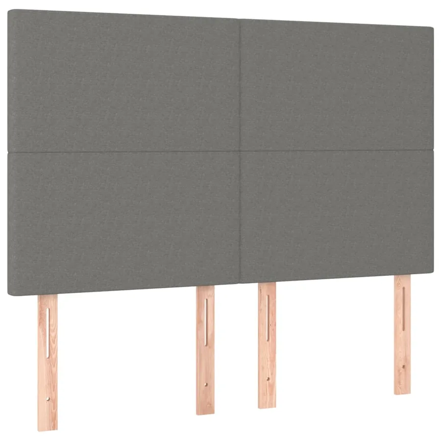 Sommier à lattes de lit avec matelas Gris foncé 140x200cm Tissu - 5